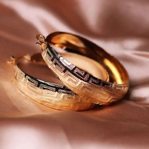 NWOT Statement Brass Earrings